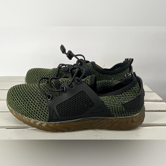 Adidas Weltmarke MIT Den 3 Stripes Women’s Mesh Athletic STEEL Toed Shoes 7 - Picture 1 of 10